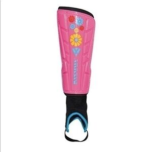 Vizani Girl’s Soccer Shin Guards Pink Blossom Technical Field Equipment Athletic
